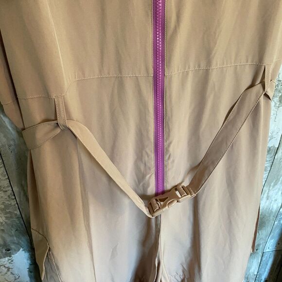 Fabletics Harmony Woven Jumpsuit Lisa Koshy tan 2X - Picture 6 of 9